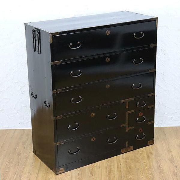 黒塗三尺和箪笥｜明治大正期 幅90cm