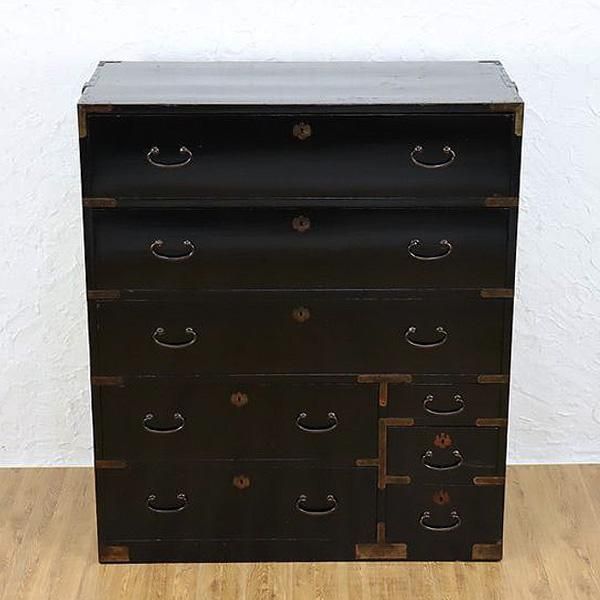 黒塗三尺和箪笥｜明治大正期 幅90cm