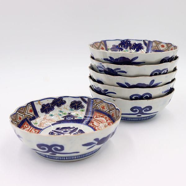 手描き赤絵伊万里なます皿｜直径15.5 高さ5｜アンティーク美品