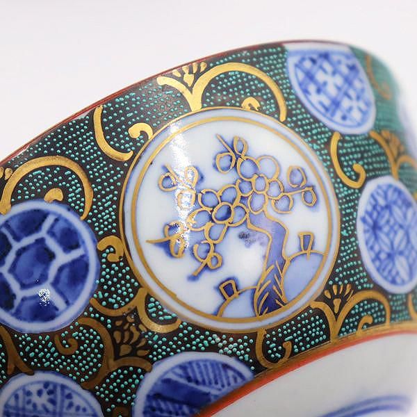 アンティーク 九谷焼 竹に虎図 三ツ鉢 深鉢 大鉢 三重鉢 骨董