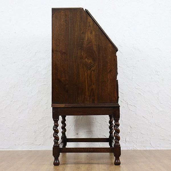 アンティークなオーク材のライティングビューロー｜幅76cm奥行44.5cm高