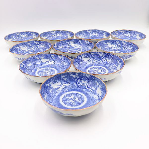 印判 なます皿 大正・昭和初期 アンティーク食器（龍・鳳凰） - 京都の骨董・アンティーク・ヴィンテージの家具・食器・雑貨｜antique blue  Parrot KYOTO