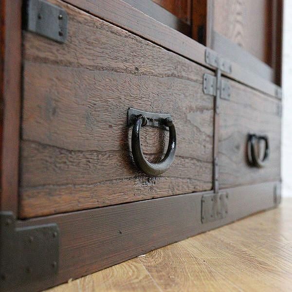 和箪笥 和風キャビネット 和室 骨董 和家具 アンティーク家具 レトロ