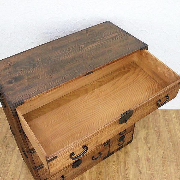 大正時代の三尺桐箪笥｜引出し8杯 幅90.5cm