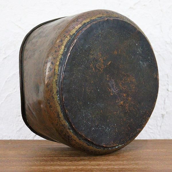 ヨーロッパ製 銅の入れ物 カッパー オブジェ 花器 アンティーク