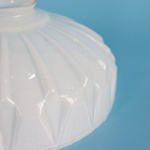 数々の賞を受賞 電傘ランプシェード 電笠 大正・昭和 乳白 和 レトロガラス 照明 アンティーク雑貨