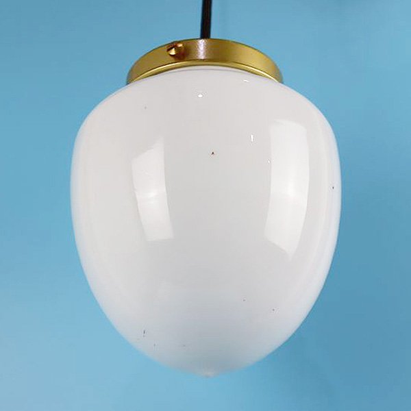 たまご型 楕円 電笠 電傘 ランプシェード アンティーク照明 ガラス 