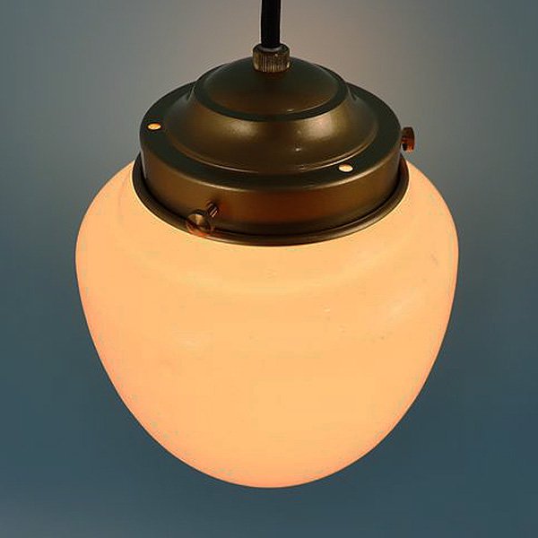 たまご型 楕円 電笠 電傘 ランプシェード アンティーク照明 ガラス