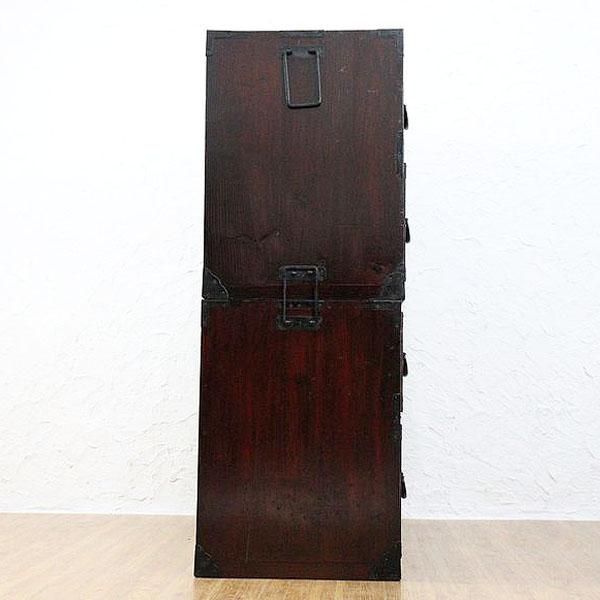 希少な日本製 車箪笥 重厚金具 龍 欅無垢 時代箪笥 希少な日本製