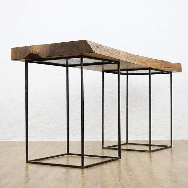 ■新品■楠 一枚板 ダイニングテーブル アイアン家具 インダストリアル 日本製 極厚一枚板 テーブル インダストリアルデザイン クスノキ