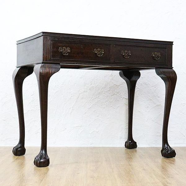 フランス アンティーク ルイ16世様式 マホガニー レザートップ デスク 鍵付き 000000004610_dsxfIYS.jpg