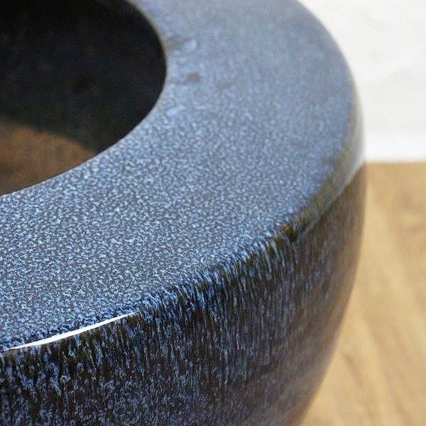 火鉢 古民具 海鼠釉 大火鉢 直径57cm 高さ33cm