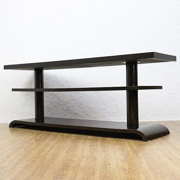 飾り棚 ローボード テレビ台 アールデコ 昭和レトロ 木製