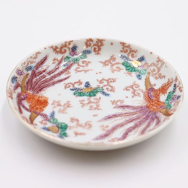色絵 印判小皿 豆皿 取り皿 カラフル アンティーク和食器 日本製（桐 