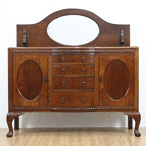 オーク材のドレッサーチェスト｜幅137奥行52高さ138｜収納力抜群で足元