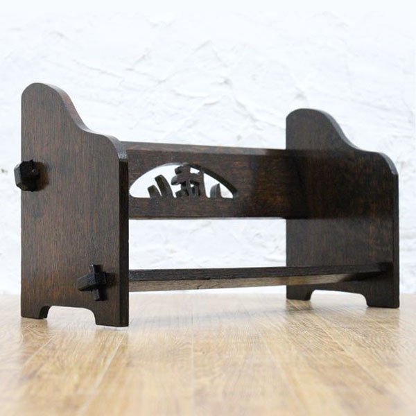 昭和レトロ 透かし入り本立て ブックエンド 木製 アンティーク ヴィンテージ 素朴