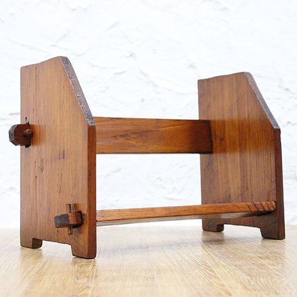 昭和レトロ 本立て ブックエンド 木製 アンティーク ヴィンテージ 素朴 シンプル