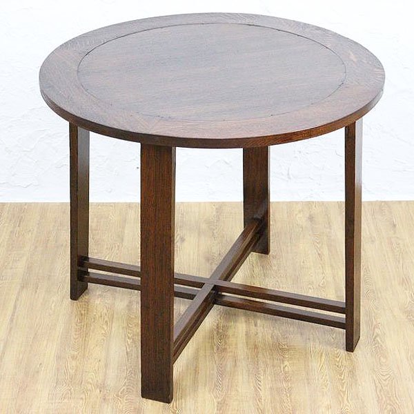 丸テーブル カフェテーブル ティーテーブル 昭和レトロ アンティーク 木製 シンプル アールデコ