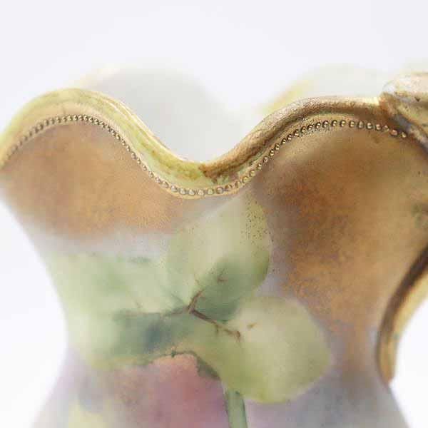 オールドノリタケ 明治期マルキ印 ハンドペイント 花瓶