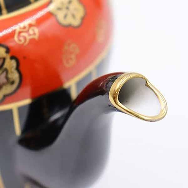 希少 大正初期 定価12万◆オールドノリタケ 金彩金盛 ティーポットと受皿 希少 大正初期 定価12万◇オールドノリタケ 金彩金盛