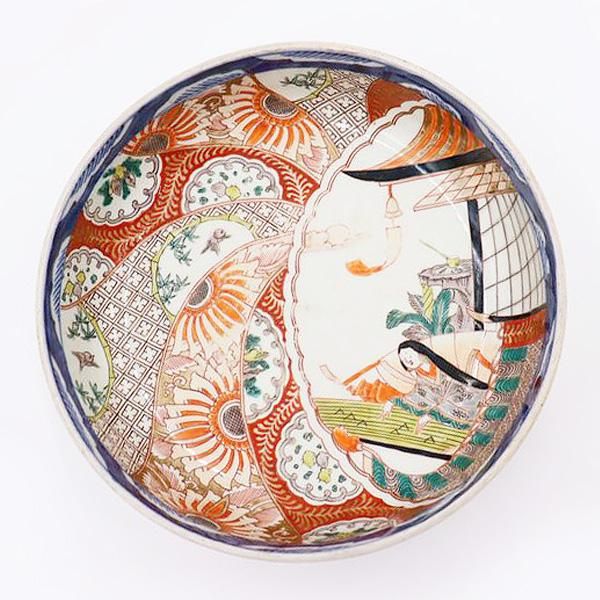 手描き 赤絵 大鉢 煮物鉢 アンティーク 骨董 和食器 華やか