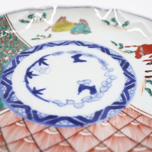 【古いものです】アンティーク　レトロ　器　食器　皿　骨董　色絵　大皿　中皿　小皿 手描き 色絵 錦手 金蘭 小皿 アンティーク 和食器
