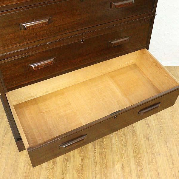 昭和初期の重厚整理箪笥｜ケヤキ材 幅103.5cm