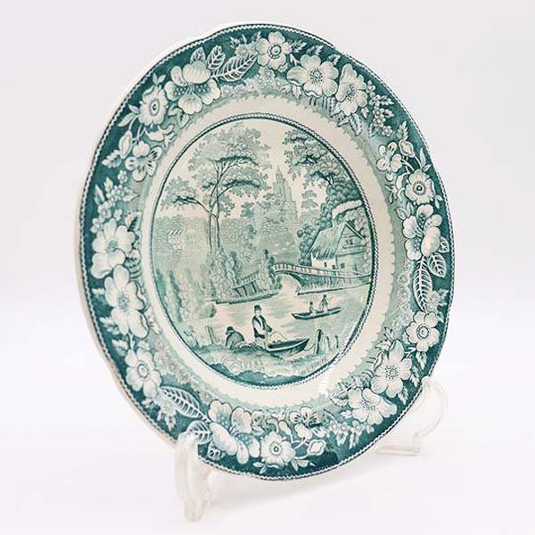 イギリス製 アンティーク 平皿 プレート ディナー皿 シチュー皿 飾り皿