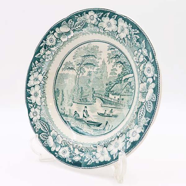購入値下げ 大きい　大皿　飾り皿　平皿　絵皿　骨董品　アンティーク 食器