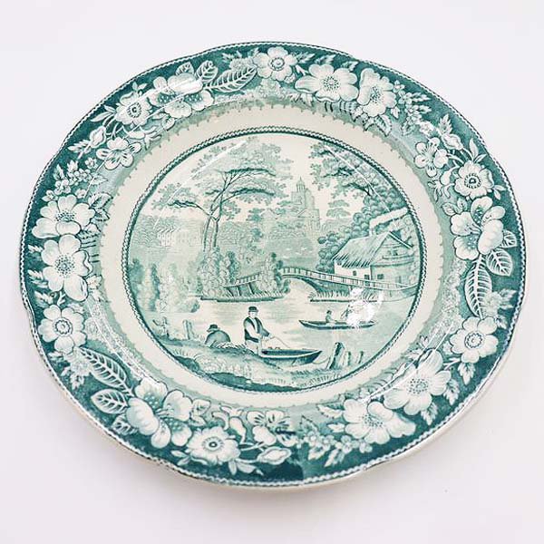 イギリス製 アンティーク 平皿 プレート ディナー皿 シチュー皿 飾り皿 ...