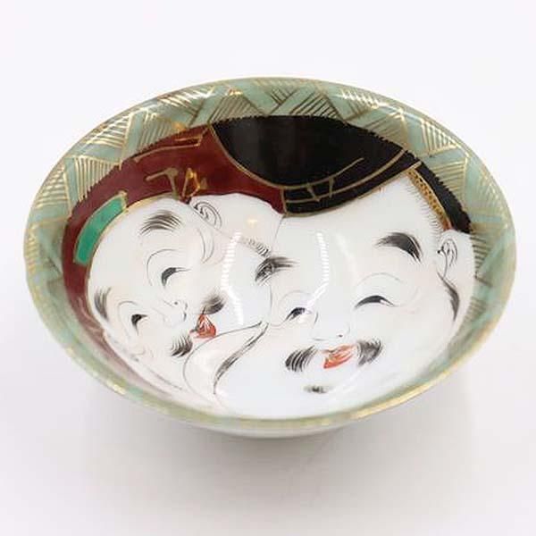 金継ぎ】手描き 色絵 恵比寿・大黒 盃 猪口 酒器 縁起物