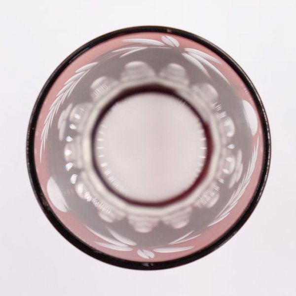 赤切子グラス アンティークガラス グラス コップ カット アールデコ