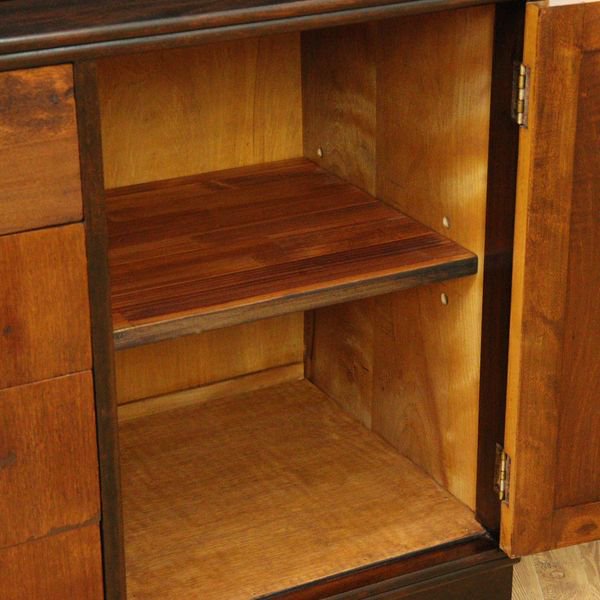 昭和レトロ 食器棚 キャビネット木製 ナチュラル シンプル 大容量 