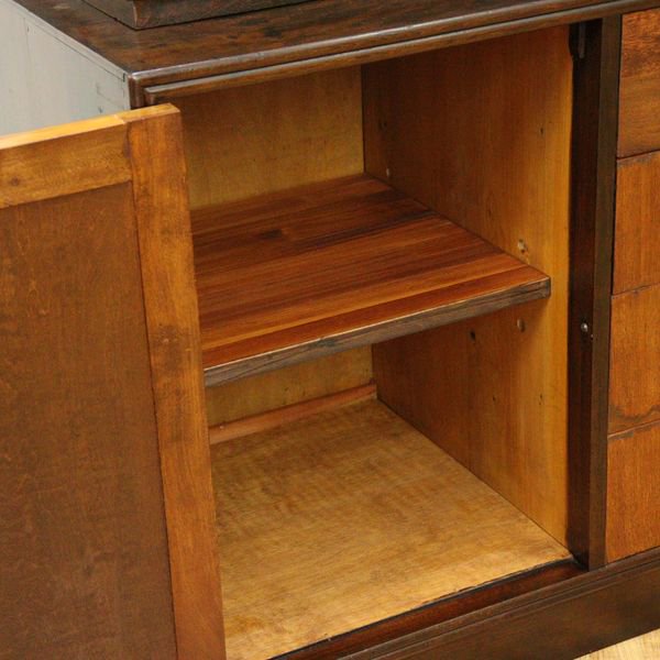 昭和レトロ 食器棚 キャビネット木製 ナチュラル シンプル 大容量 