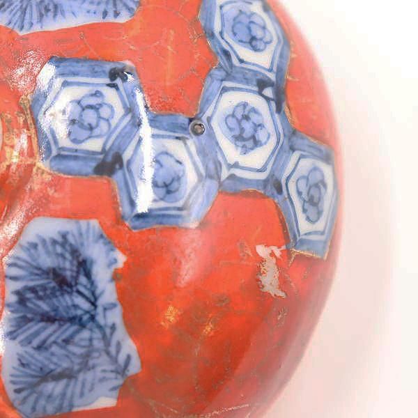 数量限定SALE 手描き 色絵 油壺 ぽってり カラフル 鬢付け油 化粧油 江戸時代 工芸品
