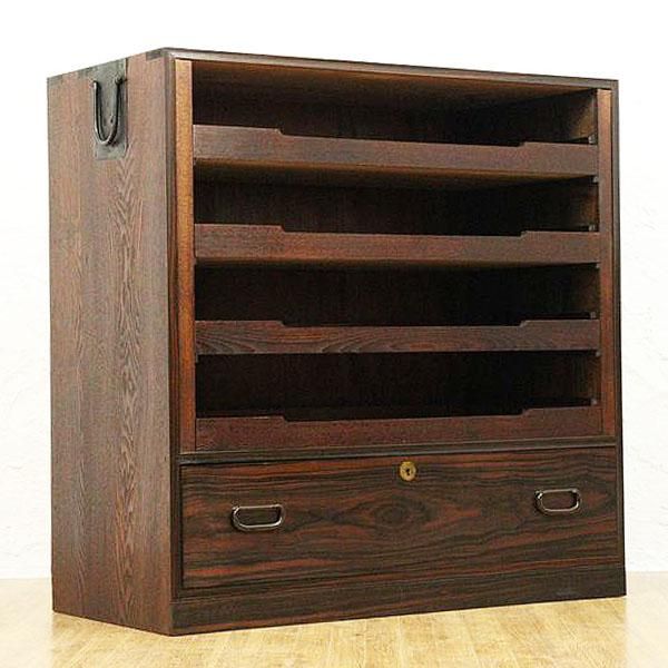 昭和レトロ 箪笥 漆塗り 小引き出し 時代物 チェスト 骨董品 古道具 和家具 アンティーク家具 和製アンティーク 昭和初期 桐材 味わい深い和