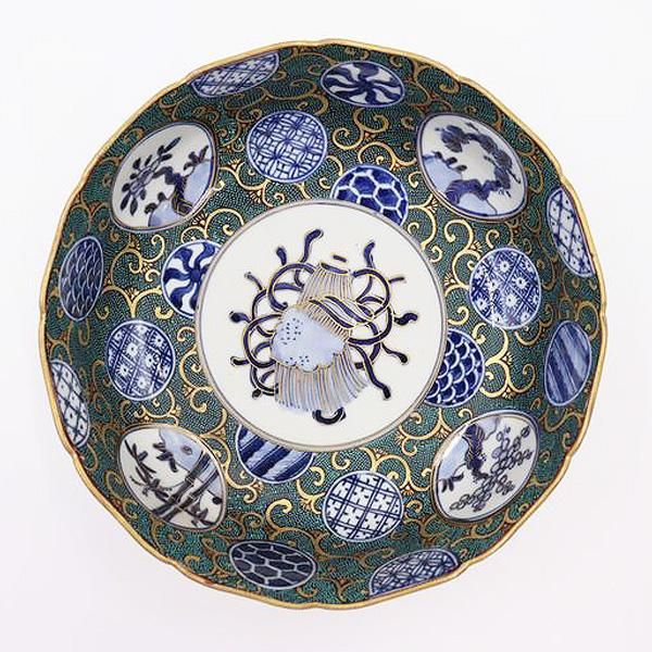 アンティーク 九谷焼 竹に虎図 三ツ鉢 深鉢 大鉢 三重鉢 骨董 手描き青粒 アンティーク 九谷焼 竹に虎図 三ツ鉢 深鉢 大鉢 三重鉢 骨董