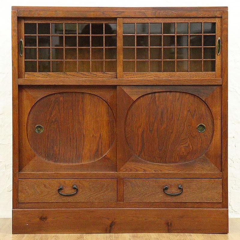 H1364☆時代箪笥 和簞笥 和風キャビネット和家具　アンティーク　昭和レトロ 和箪笥 和風キャビネット 和室 骨董 和家具 アンティーク家具