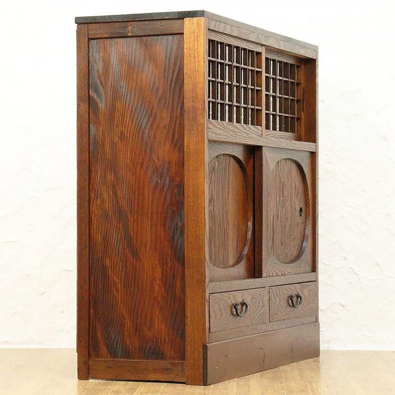 H1364☆時代箪笥 和簞笥 和風キャビネット和家具　アンティーク　昭和レトロ H1364☆時代箪笥 和簞笥 和風キャビネット和家具 アンティーク