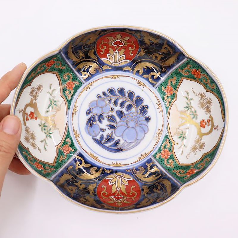 中国美術 糸瓜 ヘチマ 貫入 25㎝ × 31.5 ㎝ 大皿 絵皿 飾り皿 古玩 