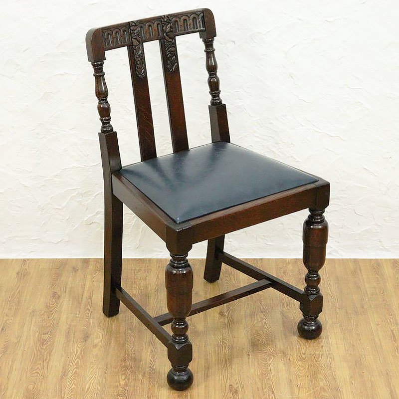 3104 イギリス アンティーク チェア 椅子 ビンテージ 家具 古道具-