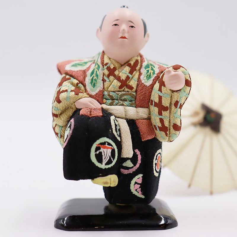 豆市松人形 豆市松 市松人形 男の子 13cm 骨董 アンティークドール - 人形