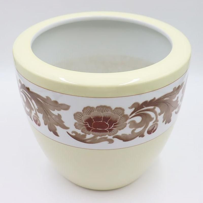 骨董　ノリタケ　火鉢　柿　日陶　鉢カバー　睡蓮鉢　秋　レトロ　希少　珍品 骨董 ノリタケ 火鉢 柿 日陶 鉢カバー 睡蓮鉢 秋 レトロ 希少 珍品