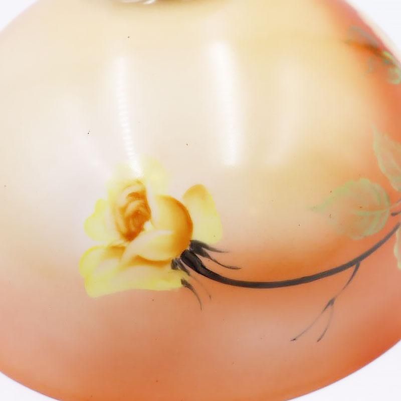 希少 ハンドペイント 手書き オールドノリタケ 電笠 電傘 磁器製