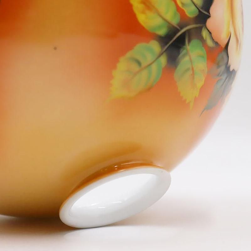 希少 ハンドペイント 手書き オールドノリタケ 電笠 電傘 磁器製