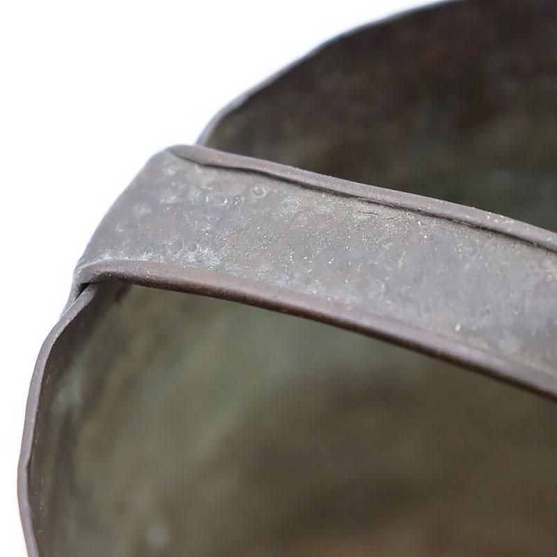 銅のつるべ 花器 オブジェ 置物 古民具 古民家 民芸 骨董 アンティーク