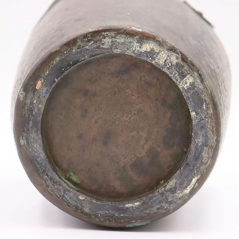 銅製のつるべ 銅のつるべ 花器 オブジェ 置物 古民具 古民家 民芸 骨董 アンティーク