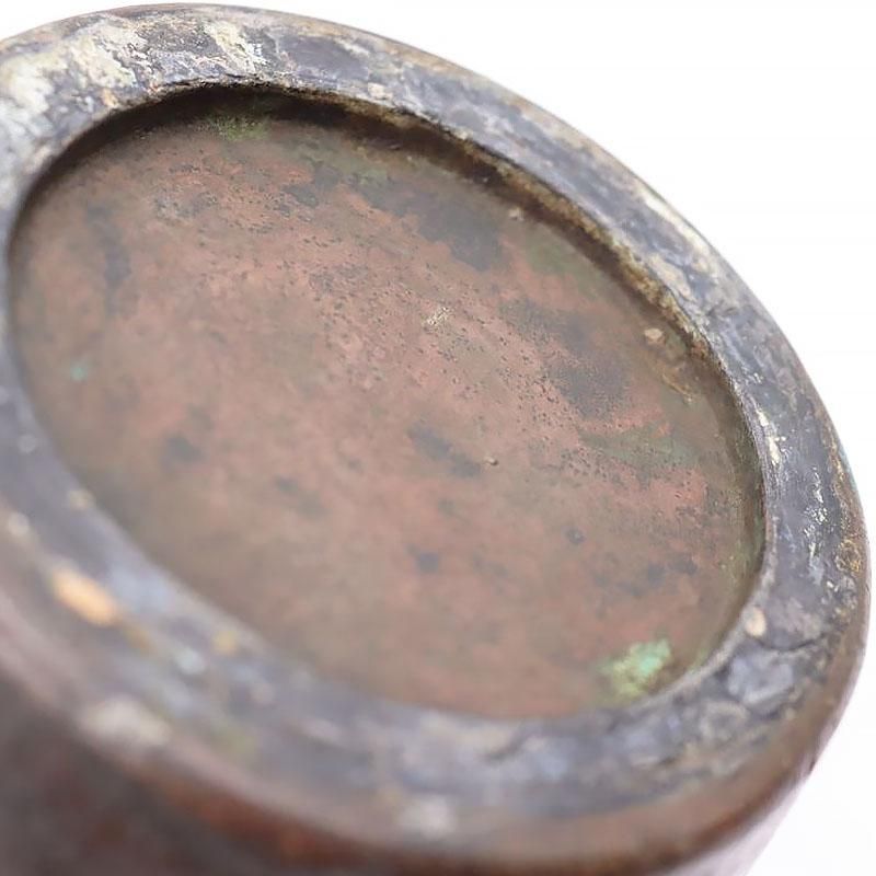 銅のつるべ 花器 オブジェ 置物 古民具 古民家 民芸 骨董 アンティーク