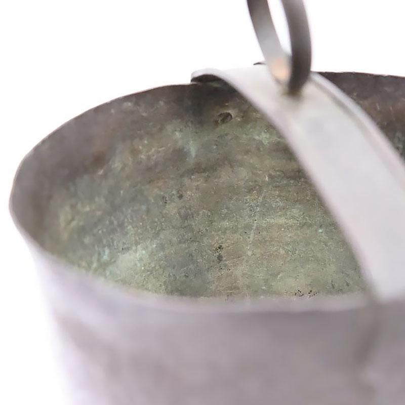 銅のつるべ 花器 オブジェ 置物 古民具 古民家 民芸 骨董 アンティーク