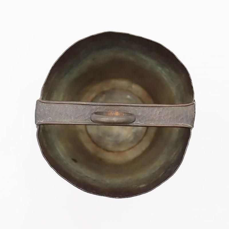 銅のつるべ 花器 オブジェ 置物 古民具 古民家 民芸 骨董 アンティーク